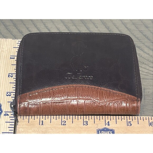 BelleRose Women's Wallet Brownblack Leather - Picture 7 of 7